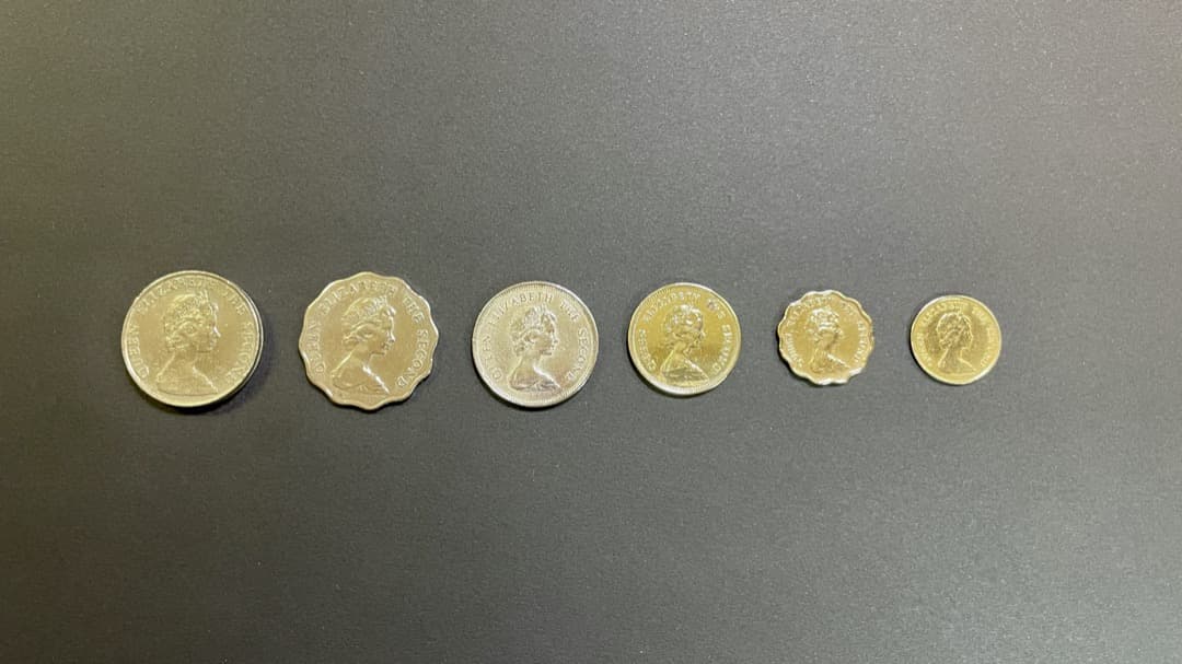 Hong Kong Dollars  香港廃盤硬貨６種類セット