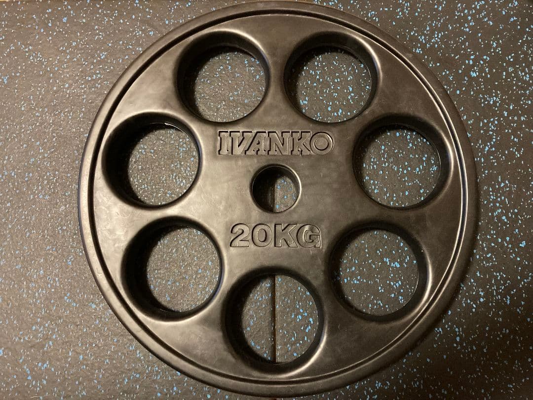 送料込 ②ivanko オリンピックラバープレート20kg　アイロテック mbc