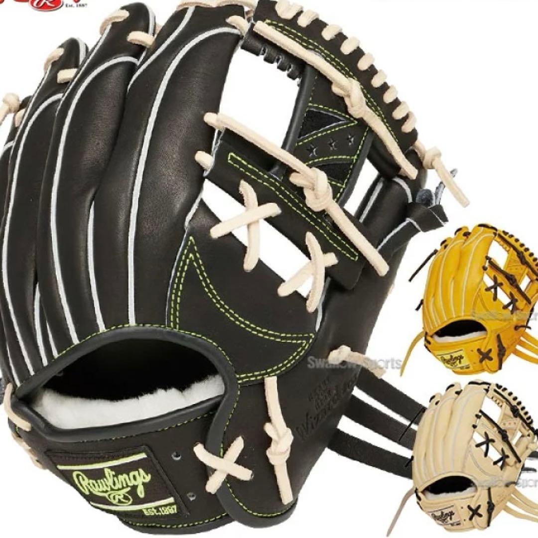 Rawlings wizard 02 軟式グローブ 黒/ベージュ