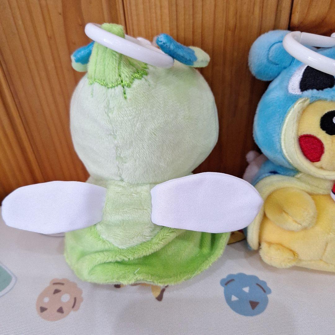 タグ付き　ラプラス　セレビィ　ピカチュウ　ポンチョ　マスコット　ぬいぐるみ