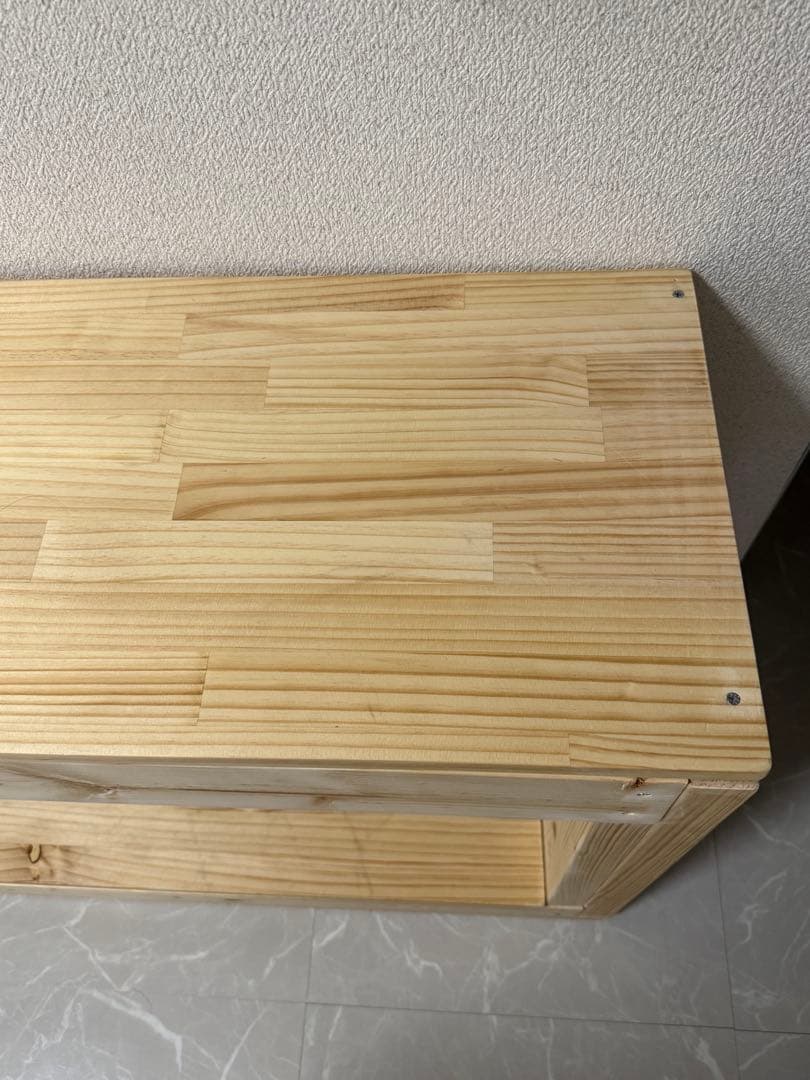 90cm自作水槽台、ナチュラルウッド(防腐防虫クリア塗装済み)