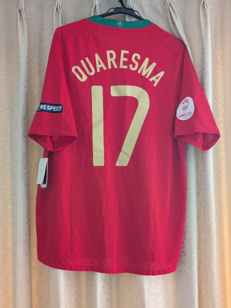 ポルトガル代表 17 XL　クアレスマ　EURO2008 パッチ、タグ付き