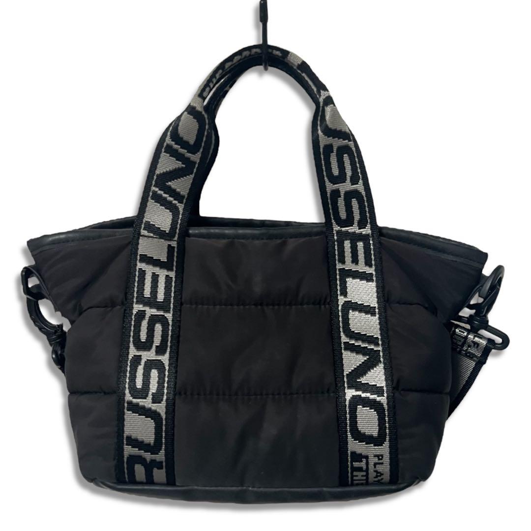 美品 RUSSELUNO ラッセルノ カートバッグ レザー パデッド 黒