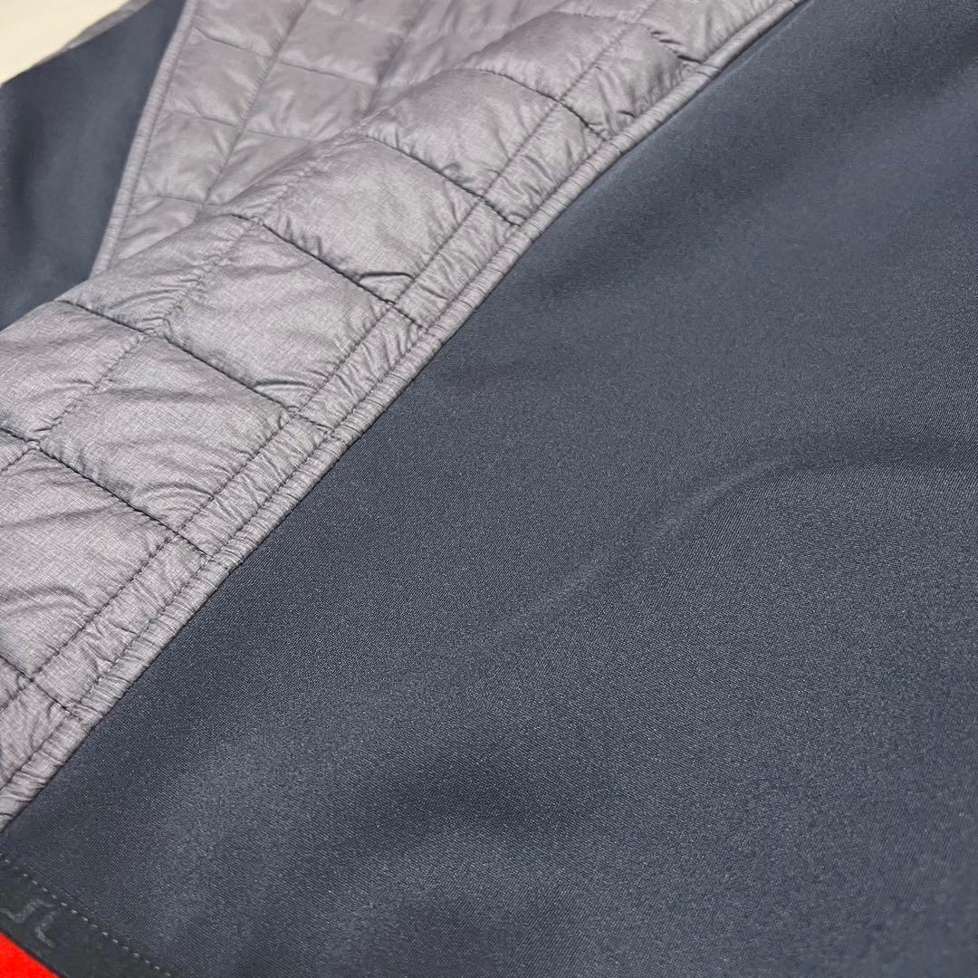 美品 J.LINDEBERG 中綿 ブルゾン L キルティングゴルフ グレー