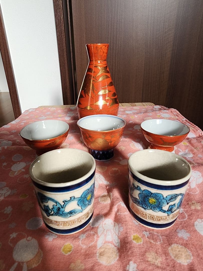 ♪超レアな春画盃、仕掛け盃、九谷焼徳利・盃の全12点セット♪