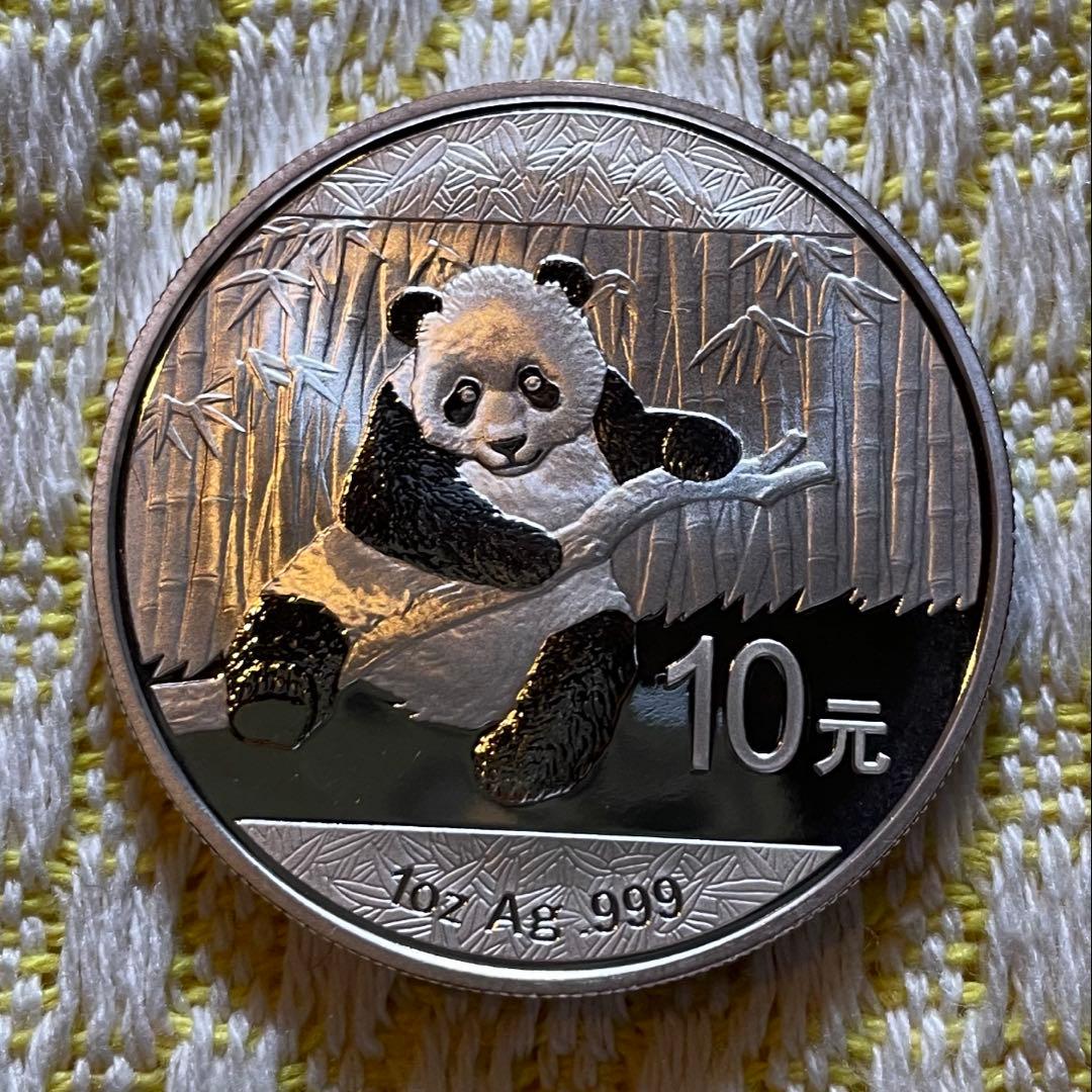 2014年 純銀 パンダ銀貨 1オンス中国 10元 シルバー在庫残1枚