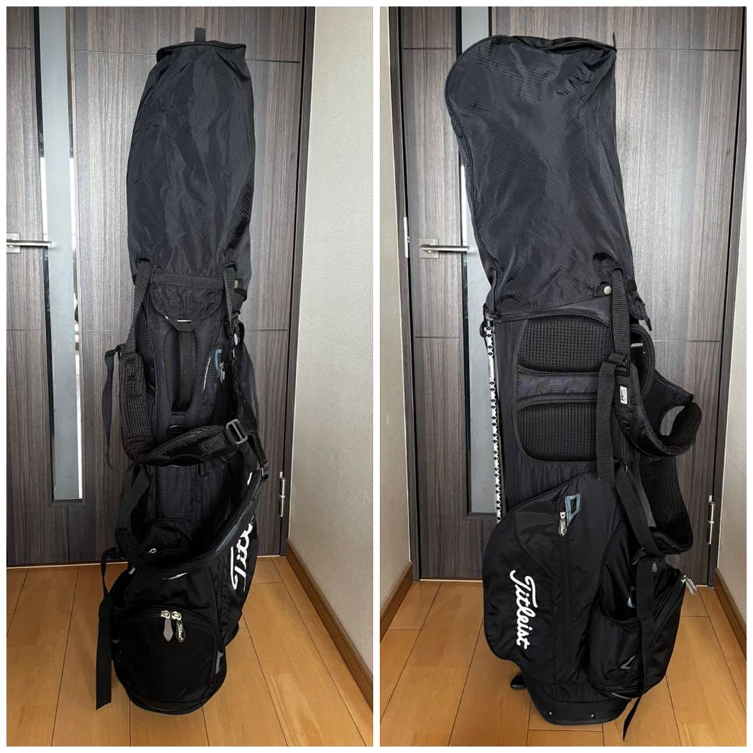 良品Titleistタイトリスト スタンド式キャディバッグ 軽量　９型　ブラック