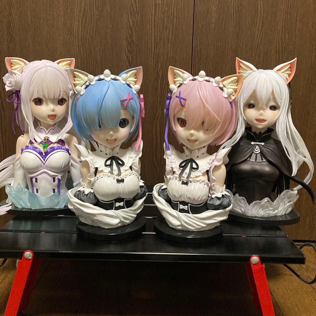 リゼロ　アートスケール　レム・ラム・エミリア・エキドナ　全ラストワン
