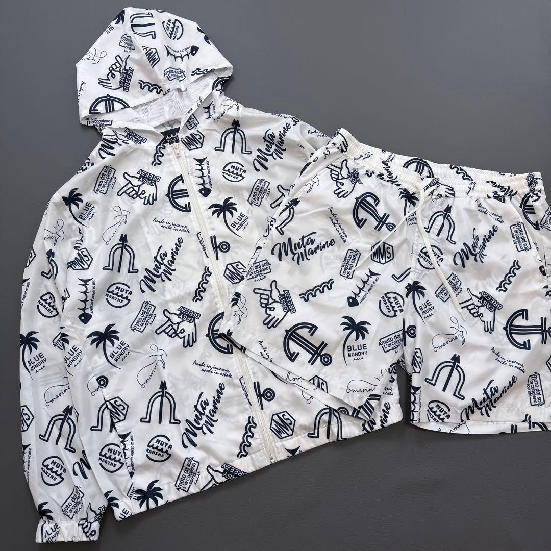 極美品✨ムータマリン ランダムロゴ ジップパーカー セットアップ XL