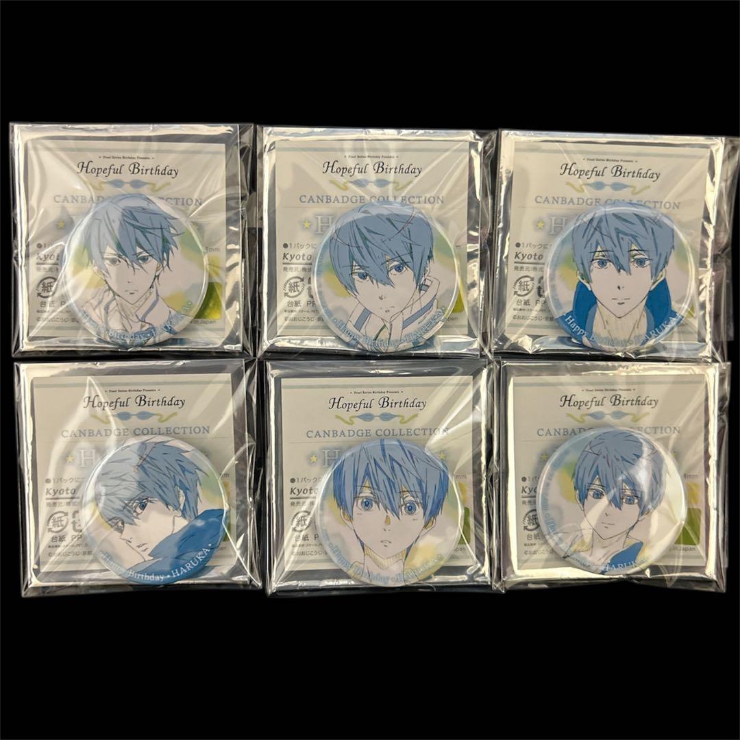 Free! Hopeful Birthday 缶バッジ 七瀬遙 6種コンプセット