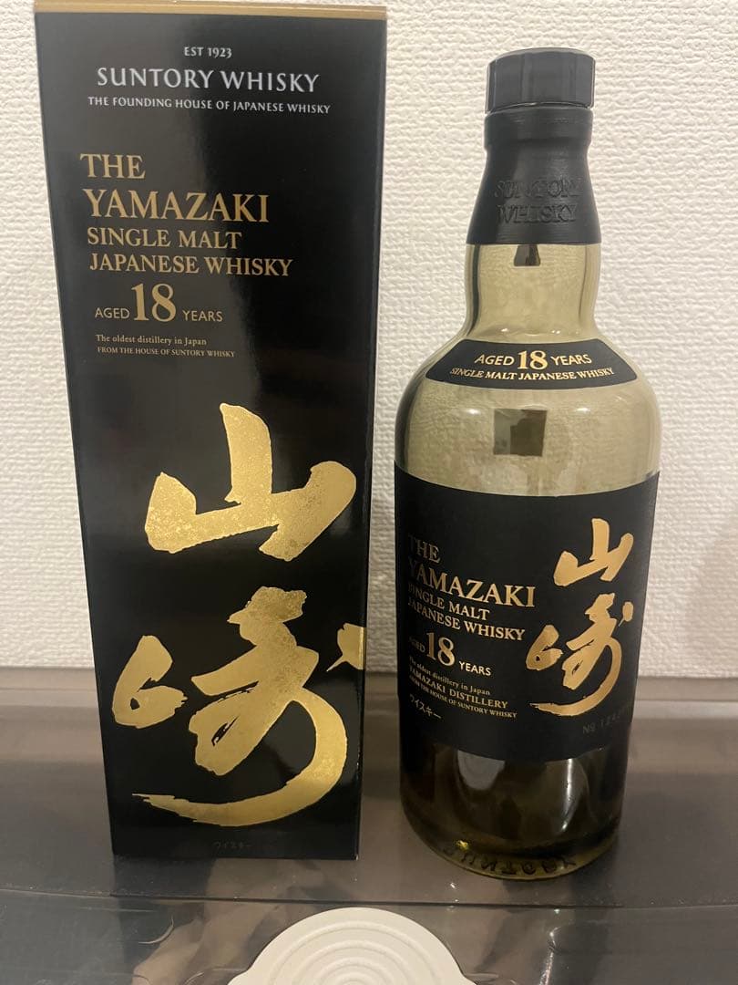 や*き様 【美品】山崎 18年 空瓶　箱付き