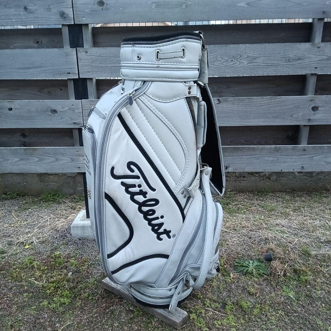タイトリスト　本革　Titleist ホワイト キャディバッグ