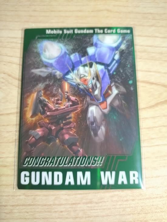 ガンダムウォー 公式大会優勝 ガンダムカードゲーム 緑メタリックカード