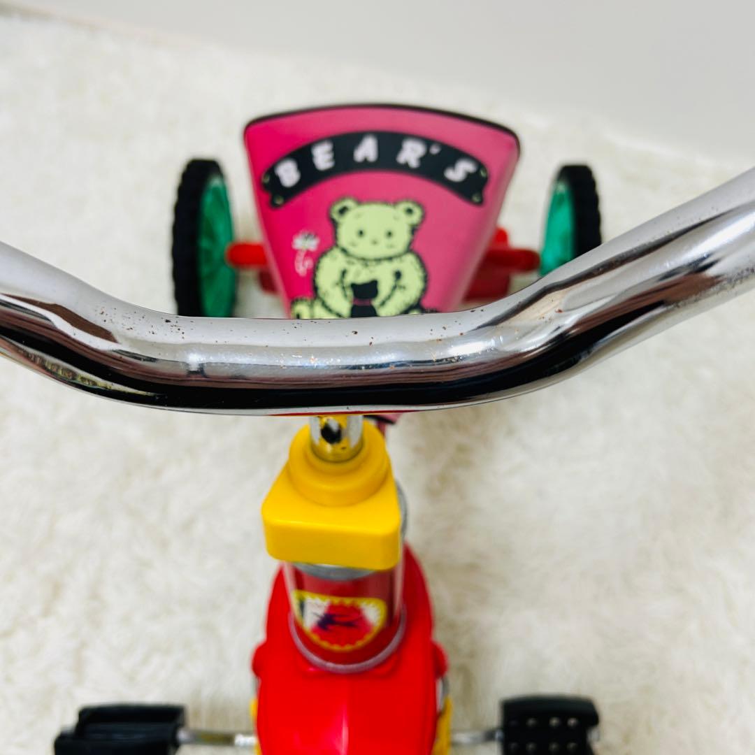 ♡昭和レトロ三輪車♡TSUBAME豆ダッシュ　ベアーズ　レッド 子ども くま