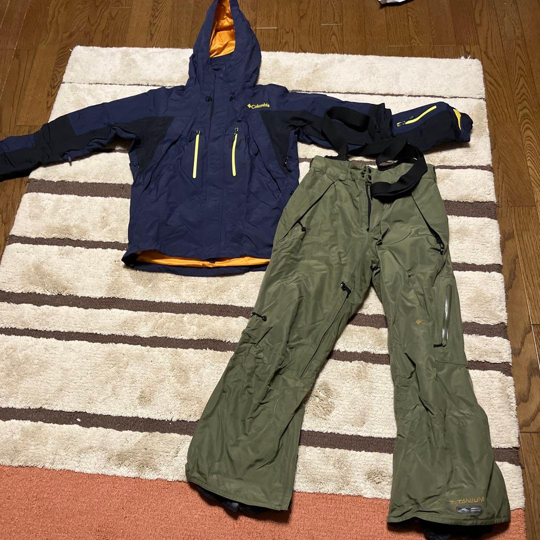 s*1様 Columbia スキー　スノーボードウェアセット ネイビー/オリーブ