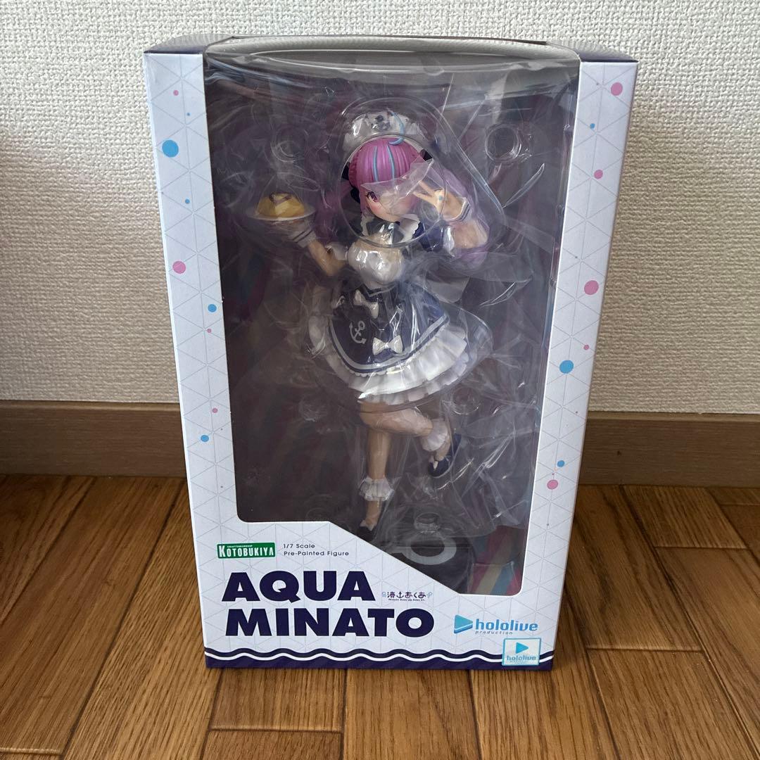 湊あくあ 1/7スケール 塗装済み完成品 フィギュア顔パーツ付 開封済み