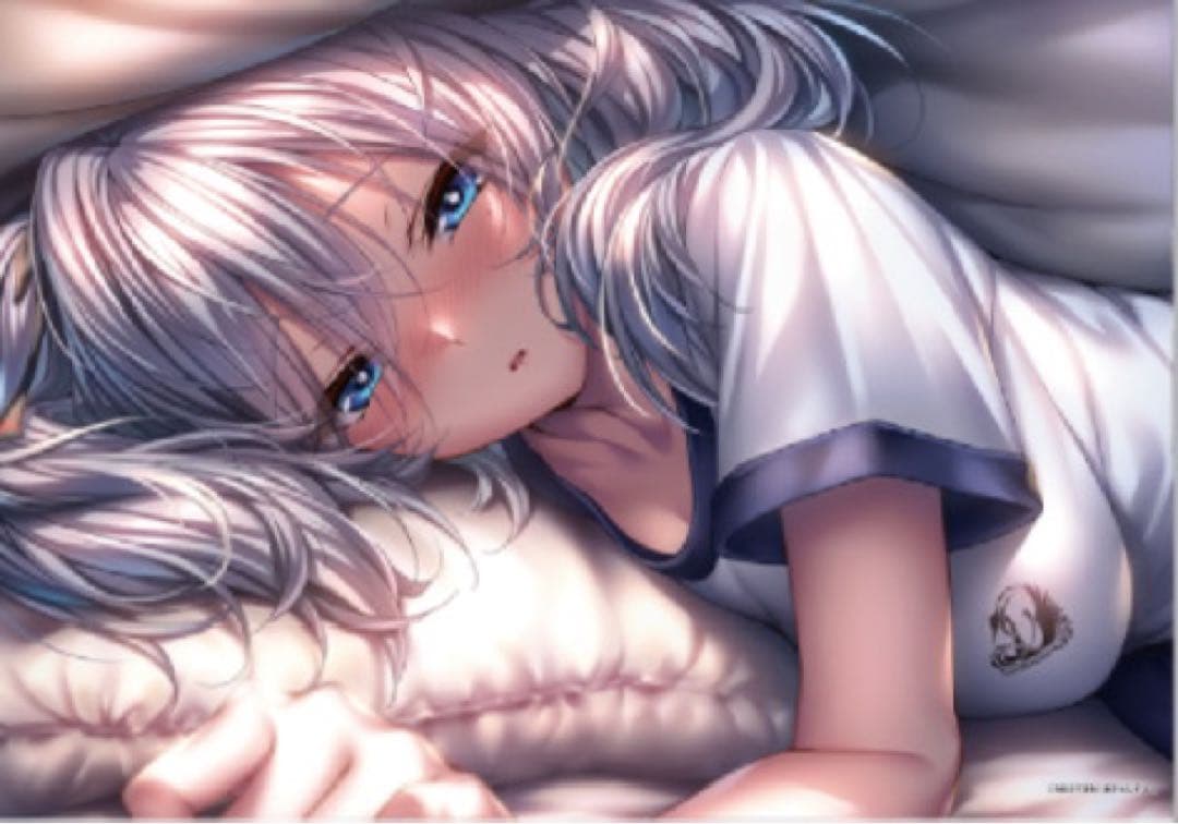 ピロ水　アマカノ　 シチュエーションB2タペストリー：アマカノ2＋咲來（添い寝）