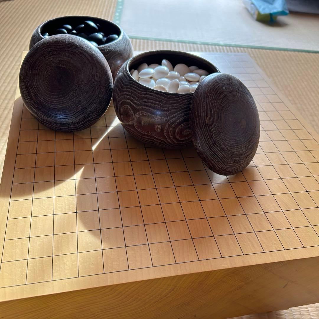 脚付き 囲碁盤 碁石