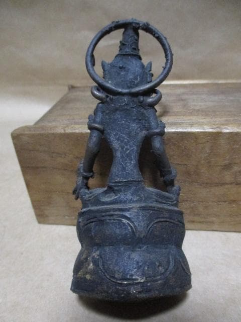 チベット密教　小金銅仏　箱付き　R84-1