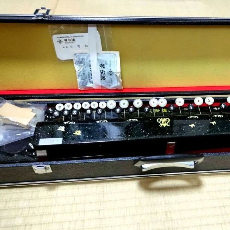 大正琴 琴伝流 白鷺 エレクトリック 漆塗り 螺鈿細工