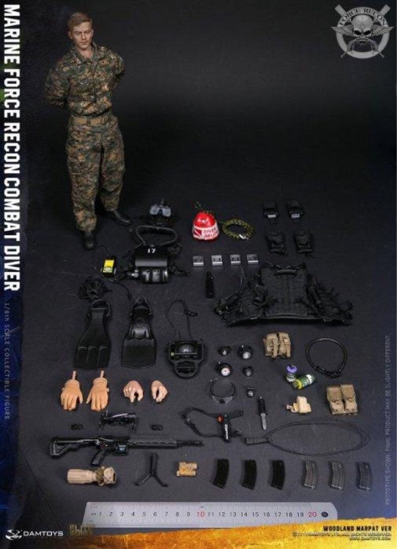 DAMTOYS78055USMCコンバット・ダイバーフォースリコン・ウッドランド