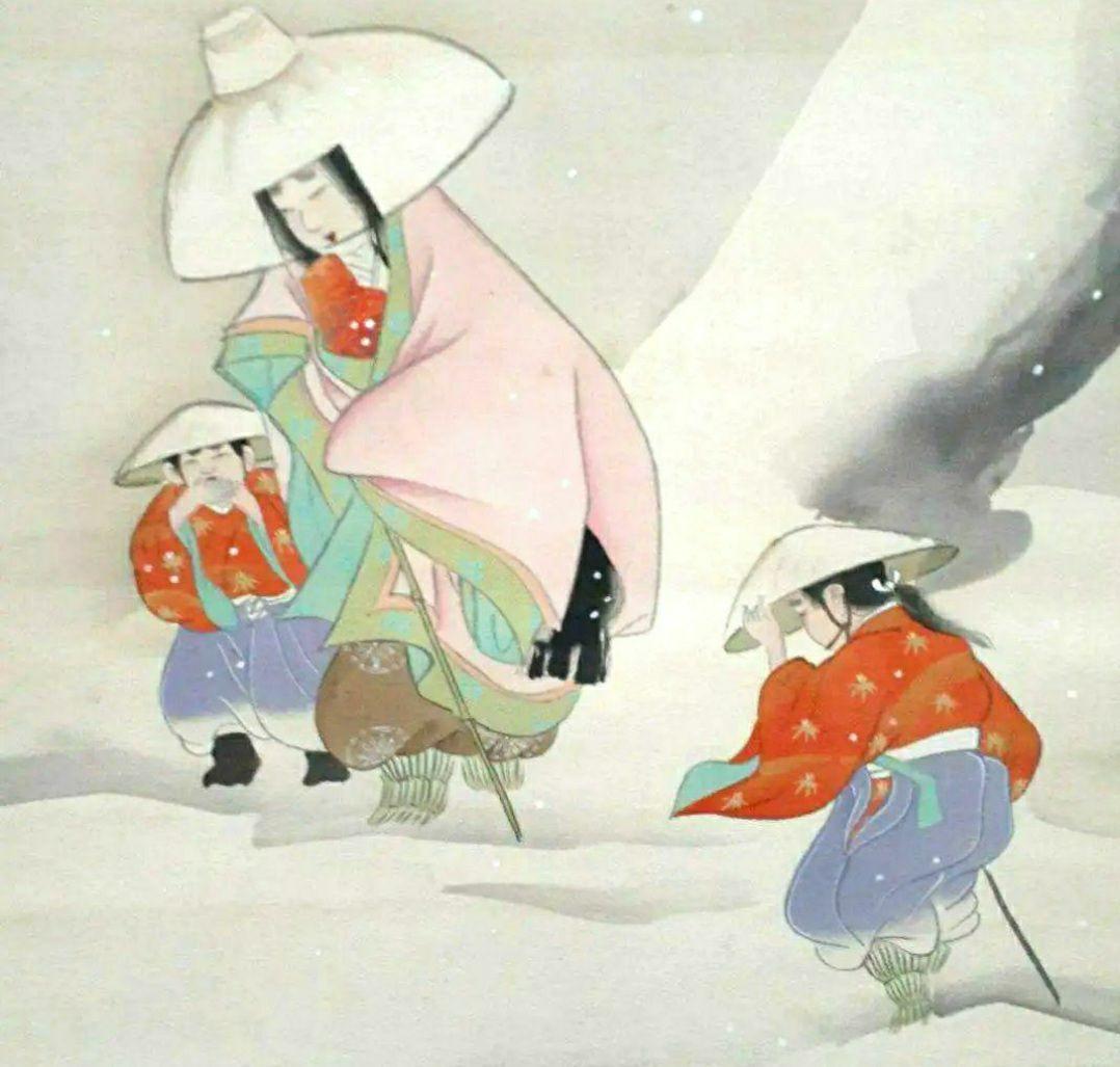 掛け軸/常盤雪中
