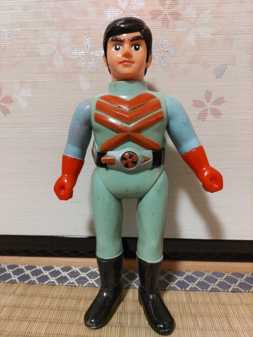 仮面ライダーX　バンダイ　面取れソフビ／マスク欠品