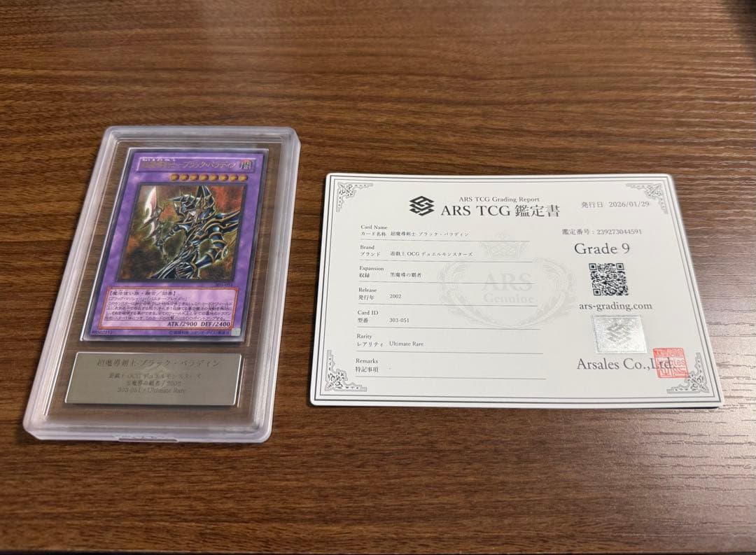 【ARS9】超魔導剣士ーブラック・パラディン　レリーフ　鑑定書付き