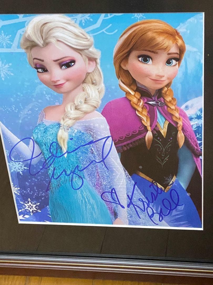 アナと雪の女王 直筆 サイン 証明書 色紙 エルサ アナ 新品