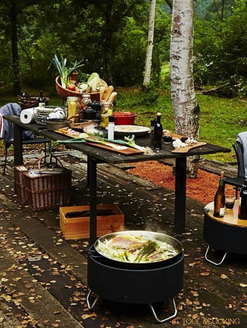 Revolver Firepit BBQグリル　バーベキュー　パエリアパン付き