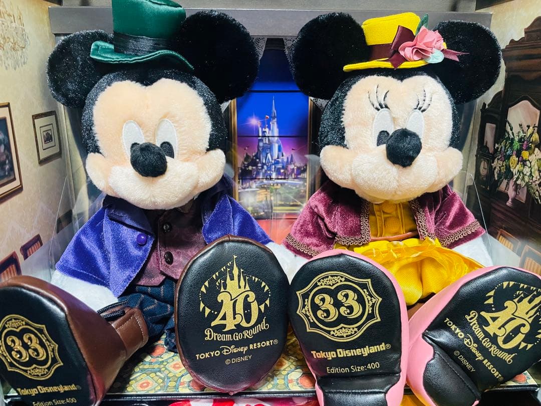 【会員限定】ディズニー クラブ 33 40周年限定 ミッキー＆ミニー ぬいぐるみ