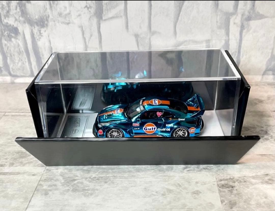 スカイライン GTR R35 RR 1/64 ミニカーGulf