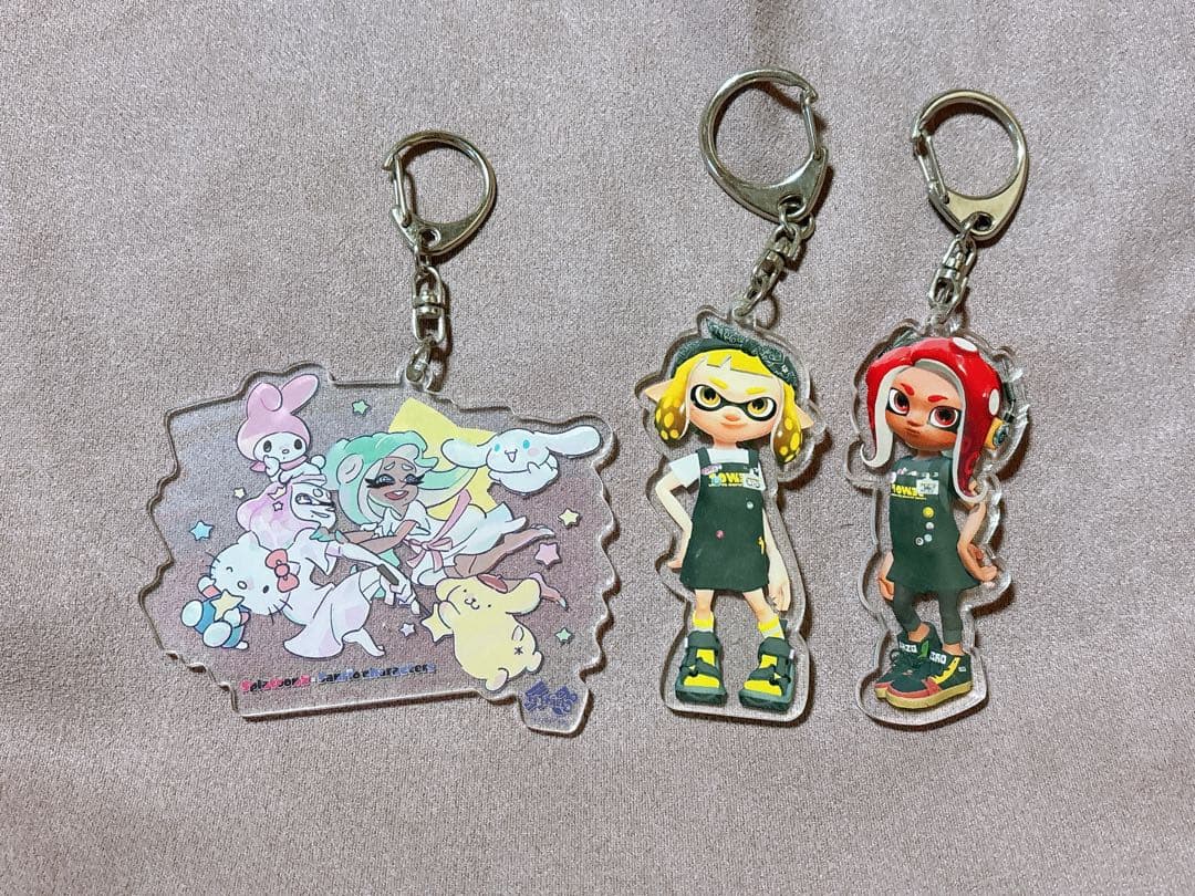 スプラトゥーン アクリルキーホルダー 3個セット