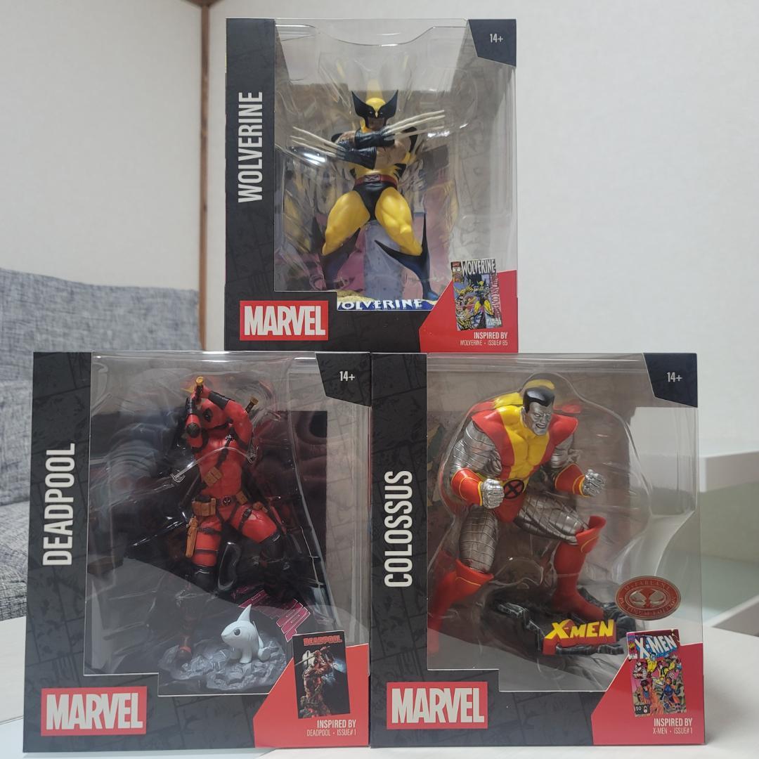 McFarlane マーベル ウルヴァリン デッドプール コロッサス 3体セット