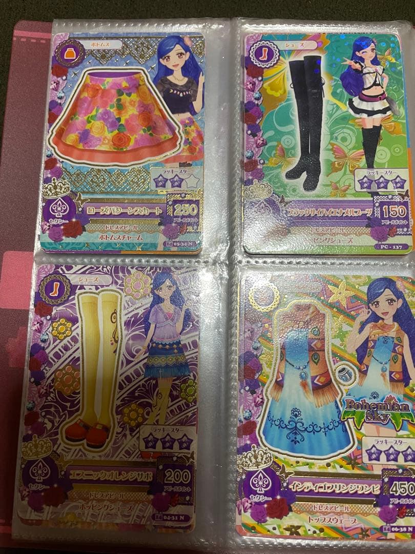 アイカツカードセット（青髪・赤髪キャラクター）