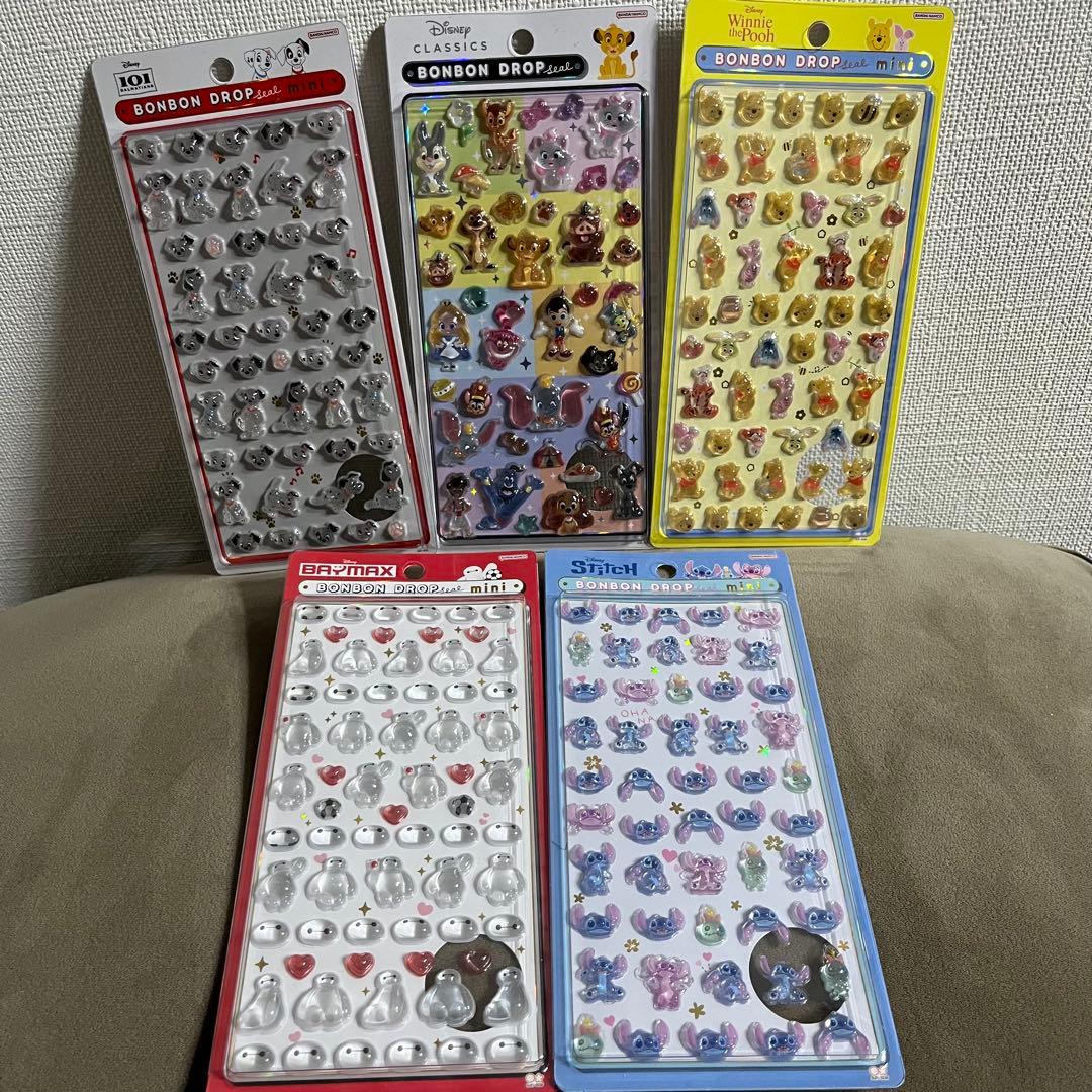 ボンボンドロップシール ディズニー ミニ5枚セット正規品