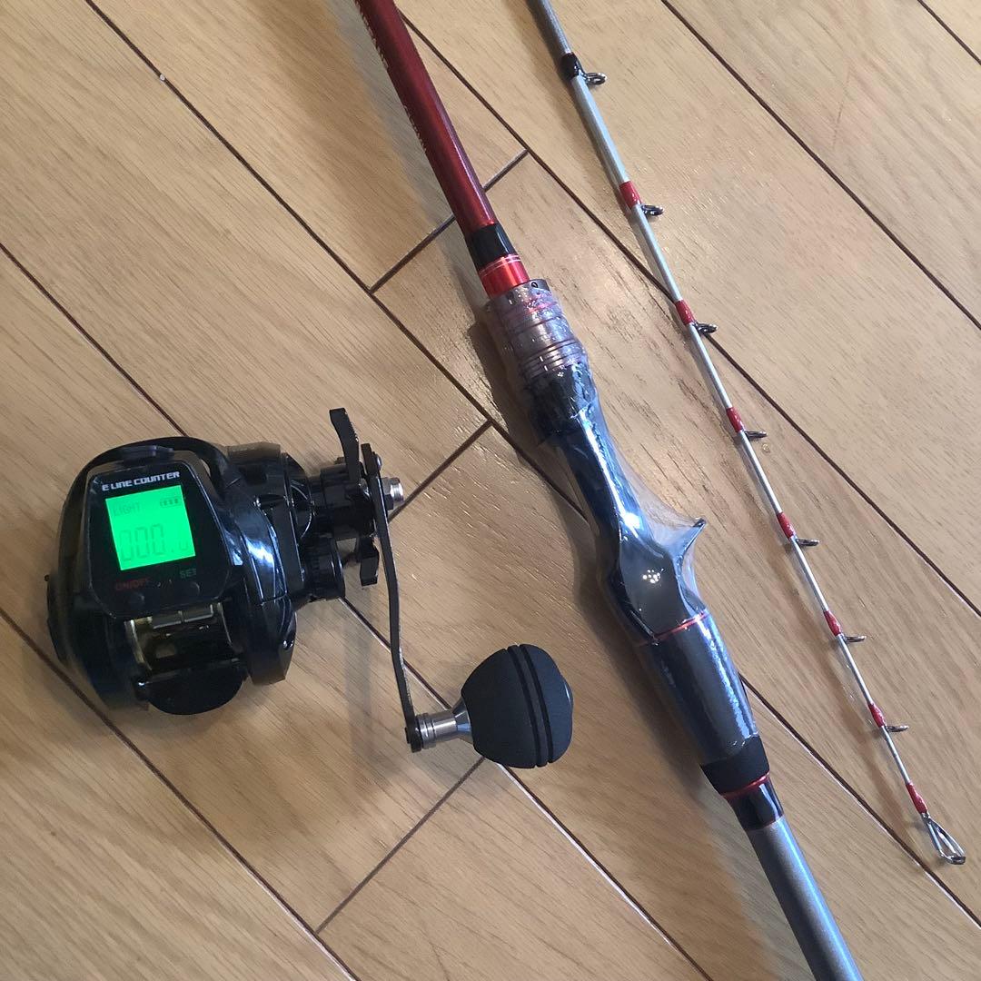 タコ　大物1.75m MAX300g2ピースロッド&カウンター付ベイトリール