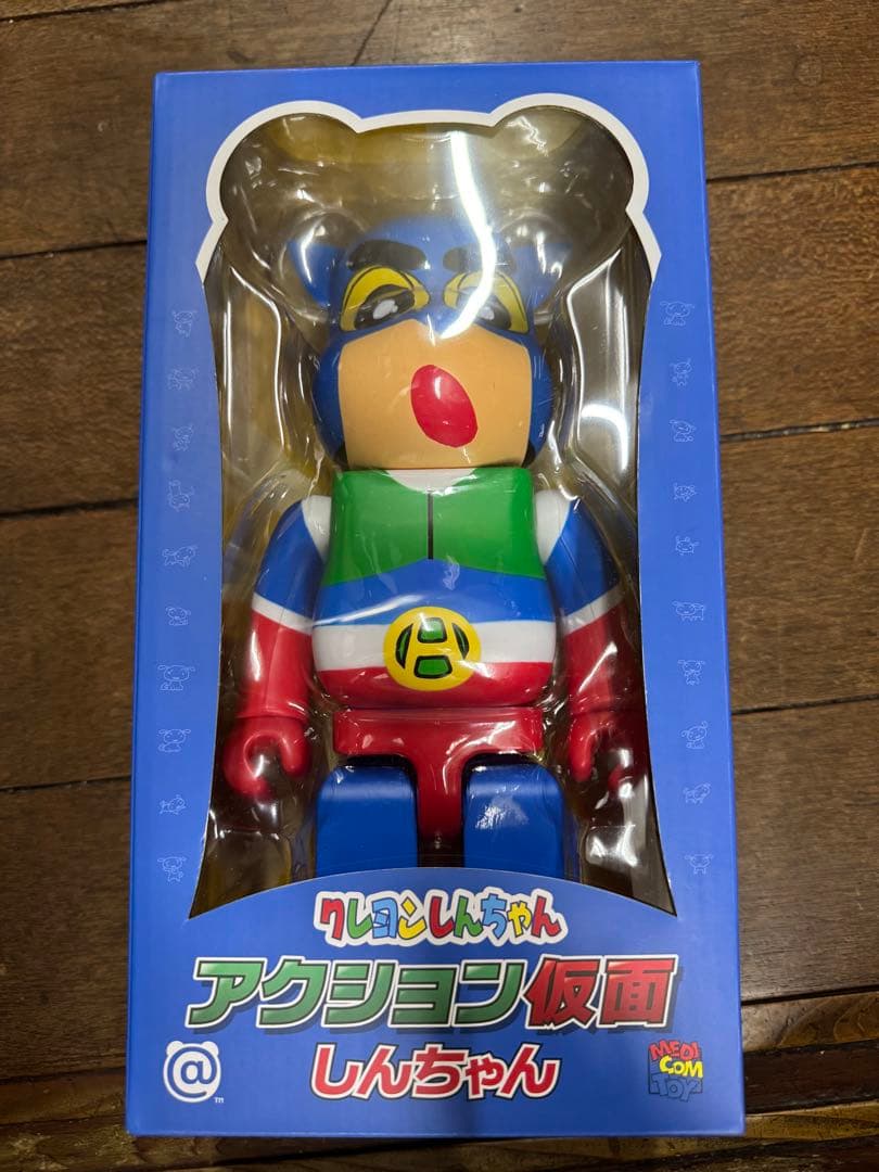 BE@RBRICKアクション仮面400%未開封 クレヨンしんちゃんベアブリック