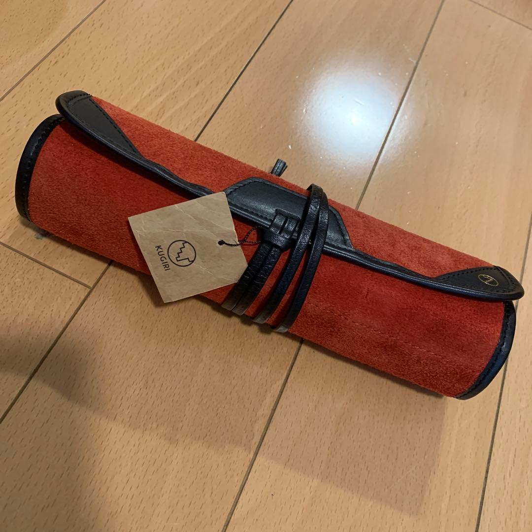 KUGIRIレザー スエード ペンケース