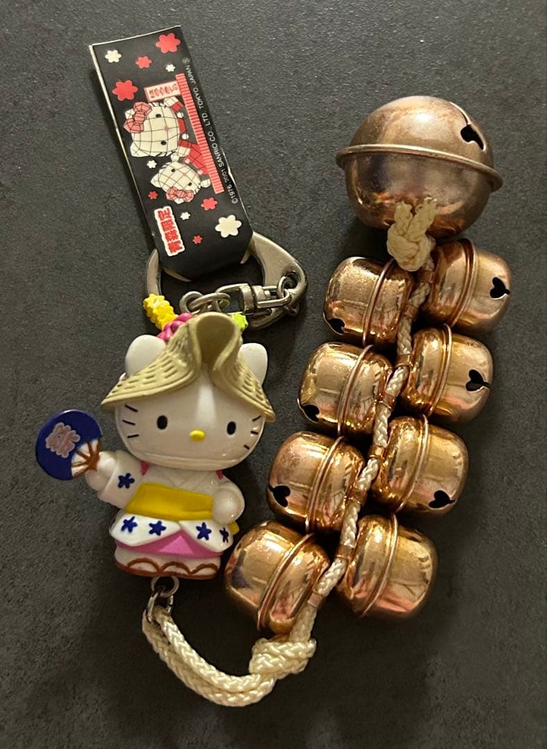 【未使用】【希少】HELLOKITTY 青森限定 ねぶたハネト鈴付き ピンク