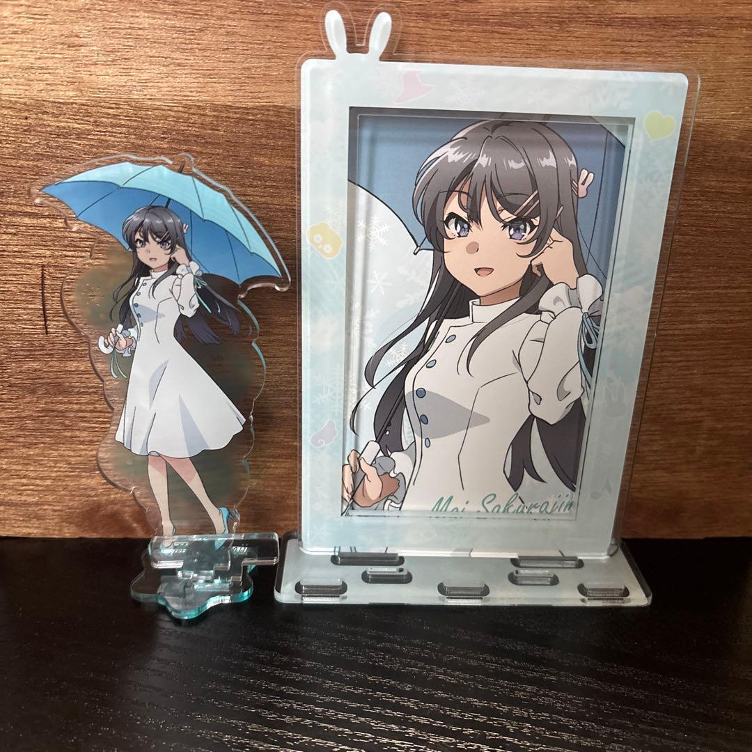 青ブタ 桜島麻衣 アクリルマスコット ポストカードアクリルフレームスタンド付き