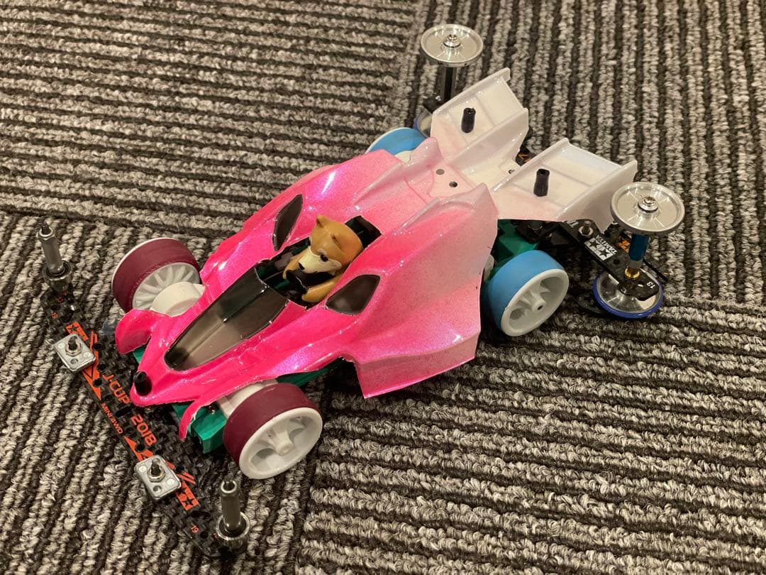 フルカスタム　スーパー2 シャーシー　超軽量　電池落し　カーボン　ペラタイヤ