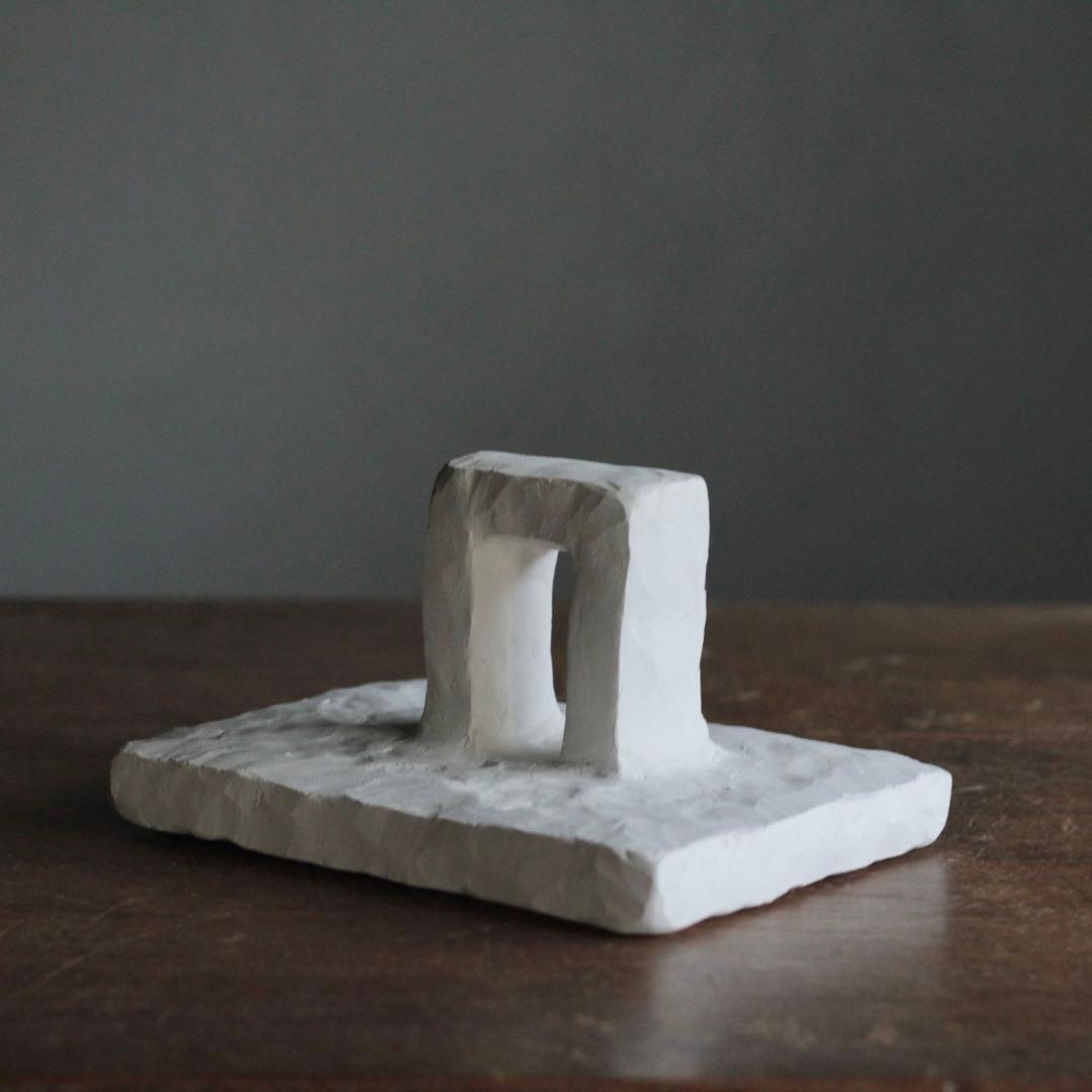 石塑粘土 立体作品 「死者の門」 現代美術 sculpture オブジェ