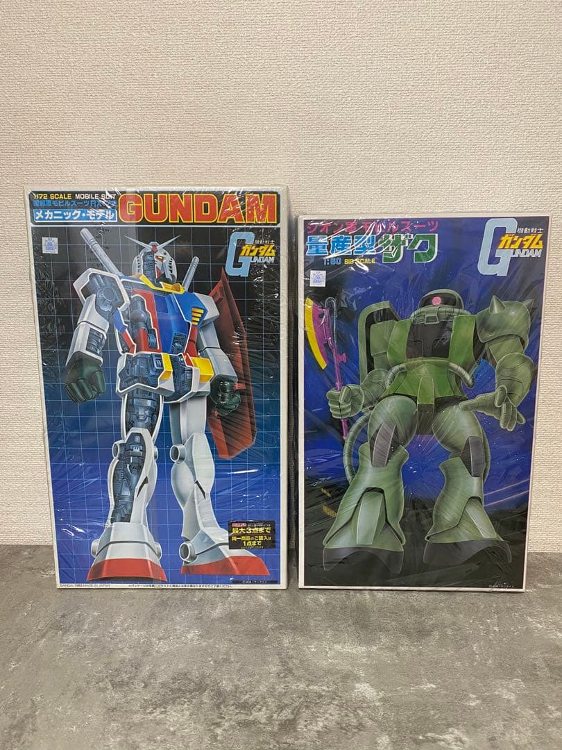 メカニックモデルガンダム1/72ザク1/60スケールセット