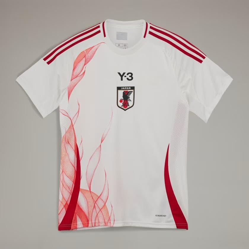 左肩シミ新品 タグ付き日本代表 IU0963ユニフォーム M Y-3 ヨウジ 白