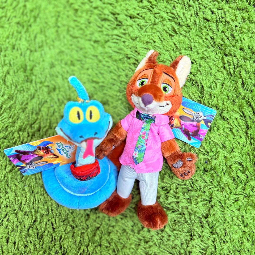 ズートピア　ゲイリー　ニック　ぬいぐるみキーチェーン　ディズニーストア