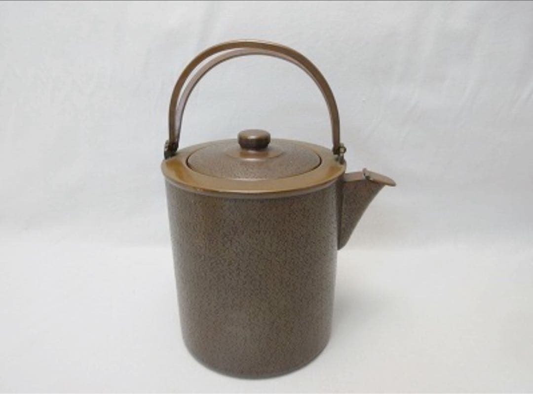 美品 茶道具 島倉堂製 銅 水注 やかん 薬缶 口蓋付 銅印 重さ約0.9KG