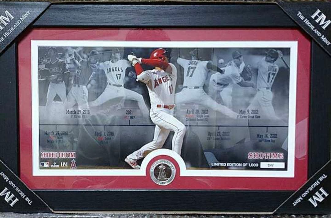 世界1000限定 2022 大谷翔平100号記念 二刀流フレーム