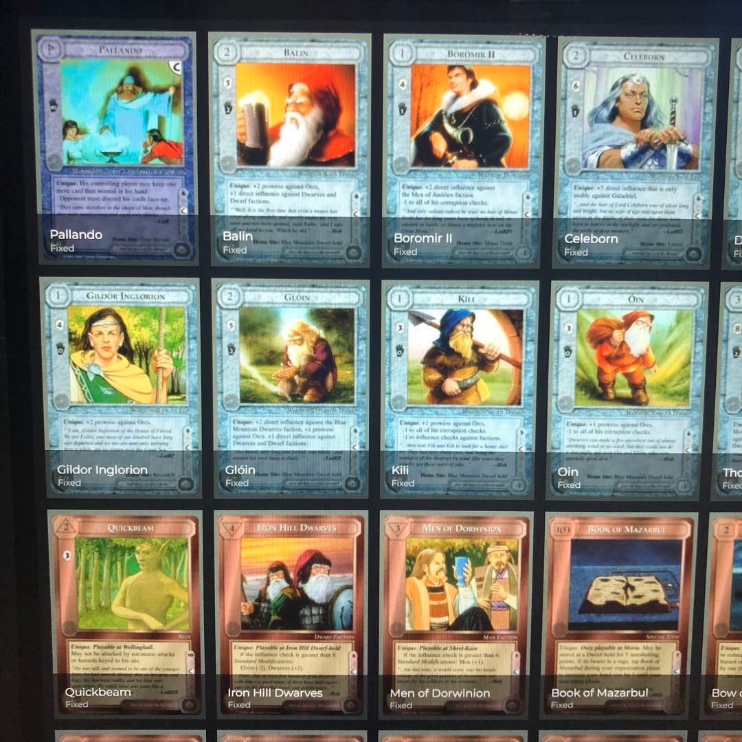 ミドルアース　カード　チャレンジデッキC ccg コンプ　指輪物語　トレカ