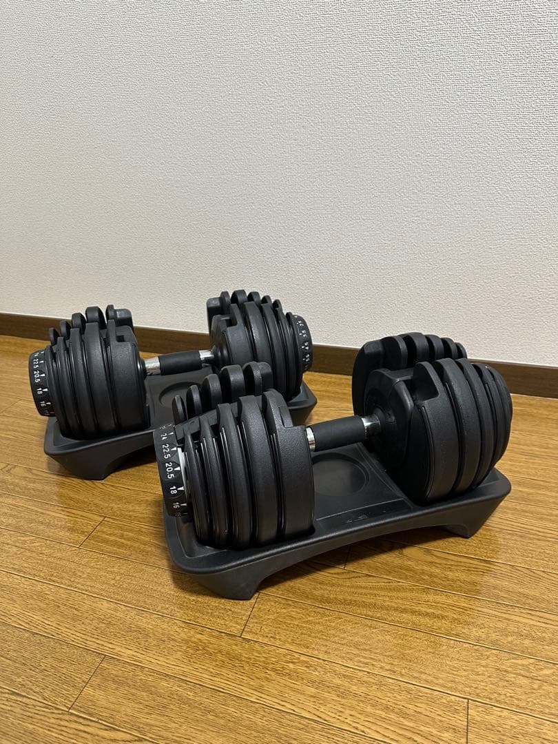 可変式 ダンベル2個セット(24kg 15段階調節可)